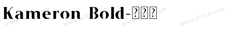Kameron Bold字体转换